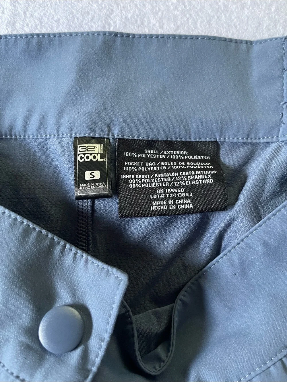 32° Cool Lightweight Slate Blue Skort